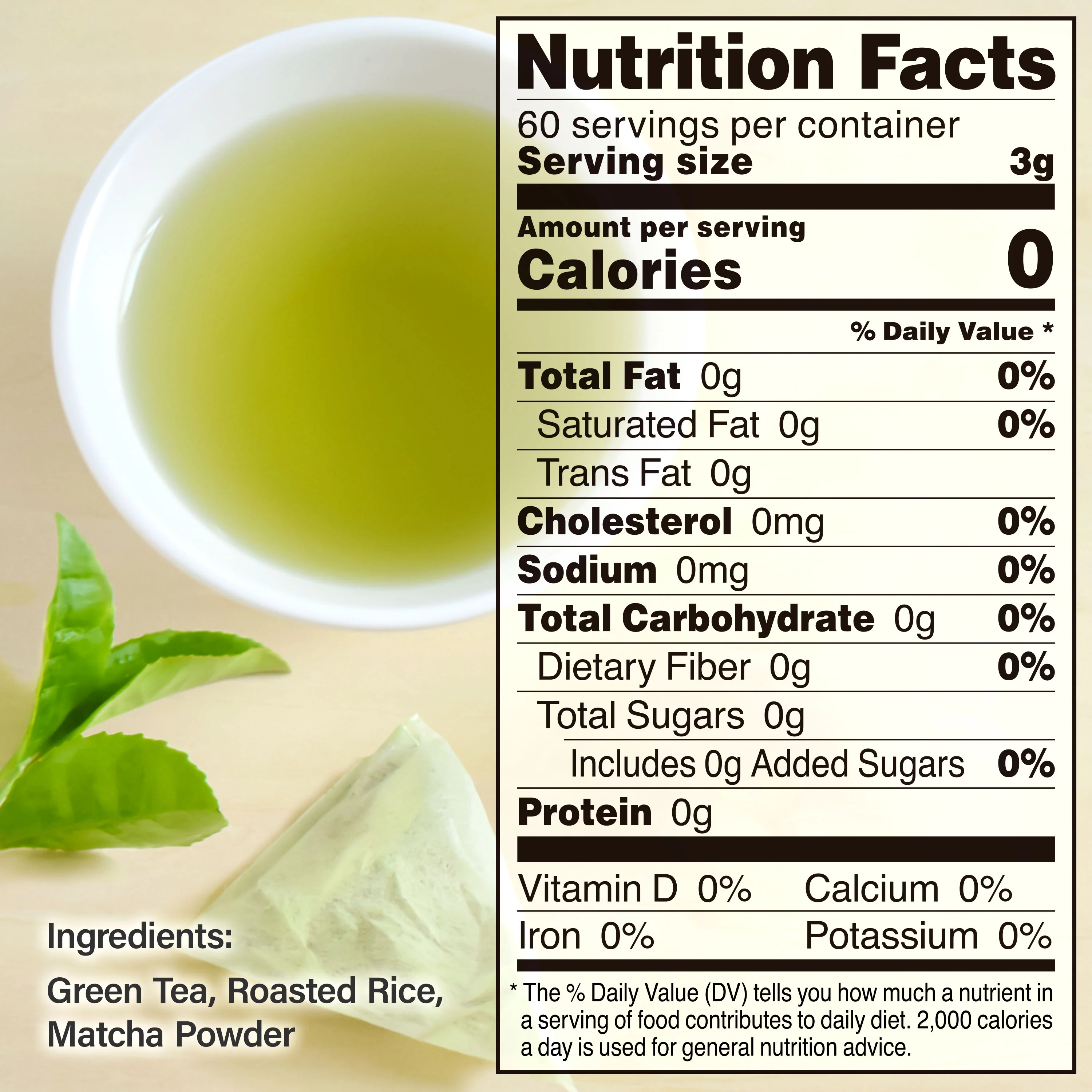 Genmaicha Green Tea with Matcha (Tea Bags) 3gx 60Bags - Image 4