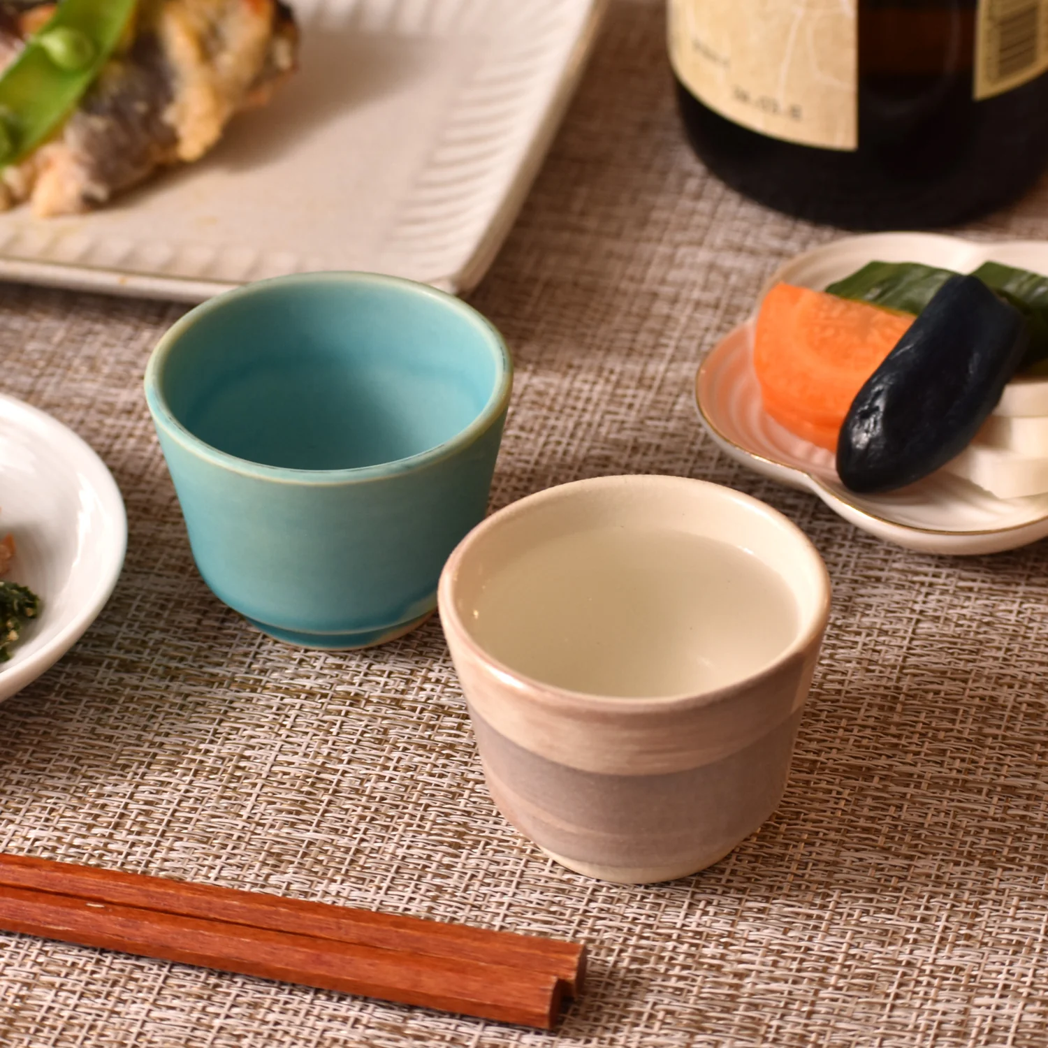 Japanese Artisan Guinomi Collection-Kousai Sake Cup Set of 5 - Image 6