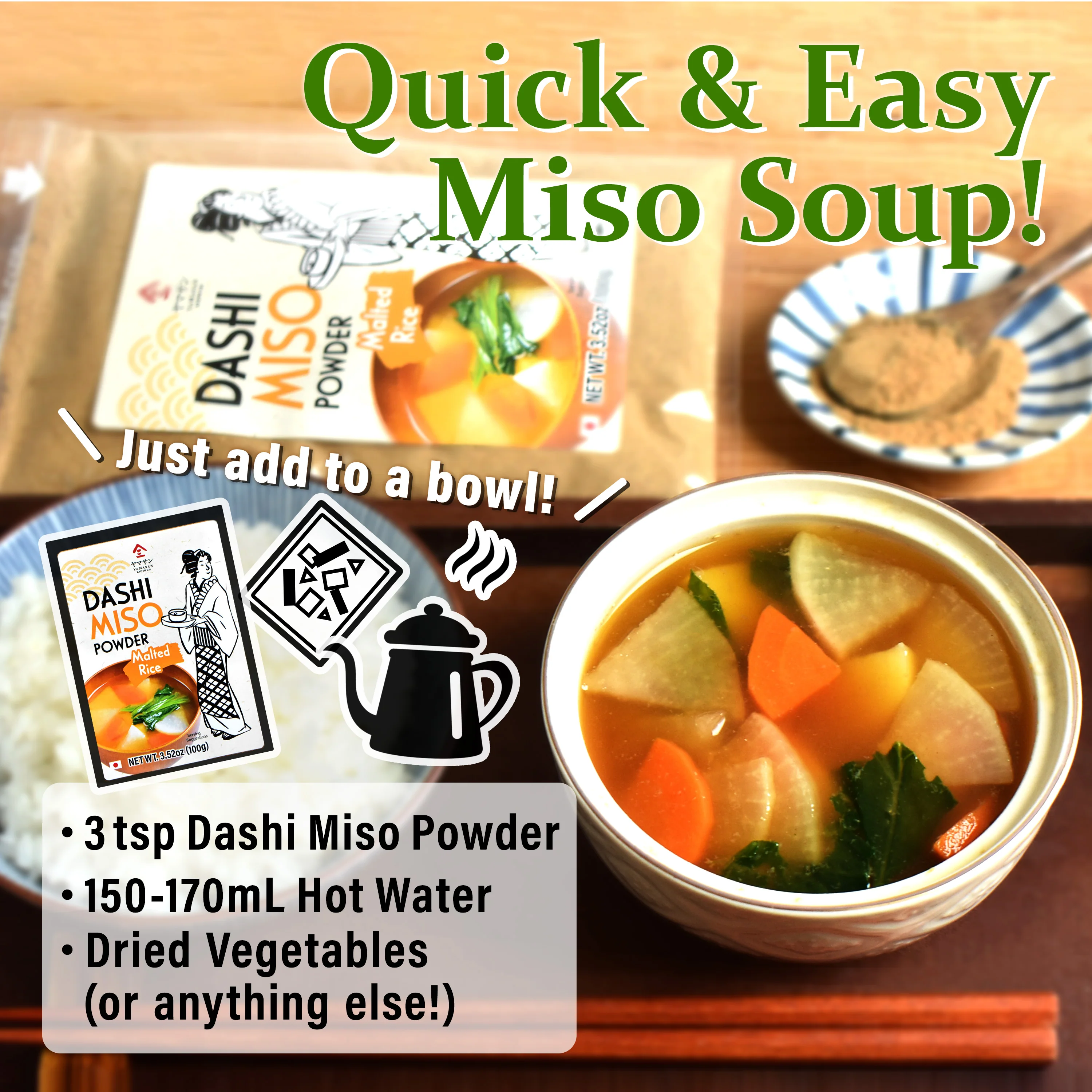 Japanese Dashi Miso Powder 100g(3.52oz) - Image 7