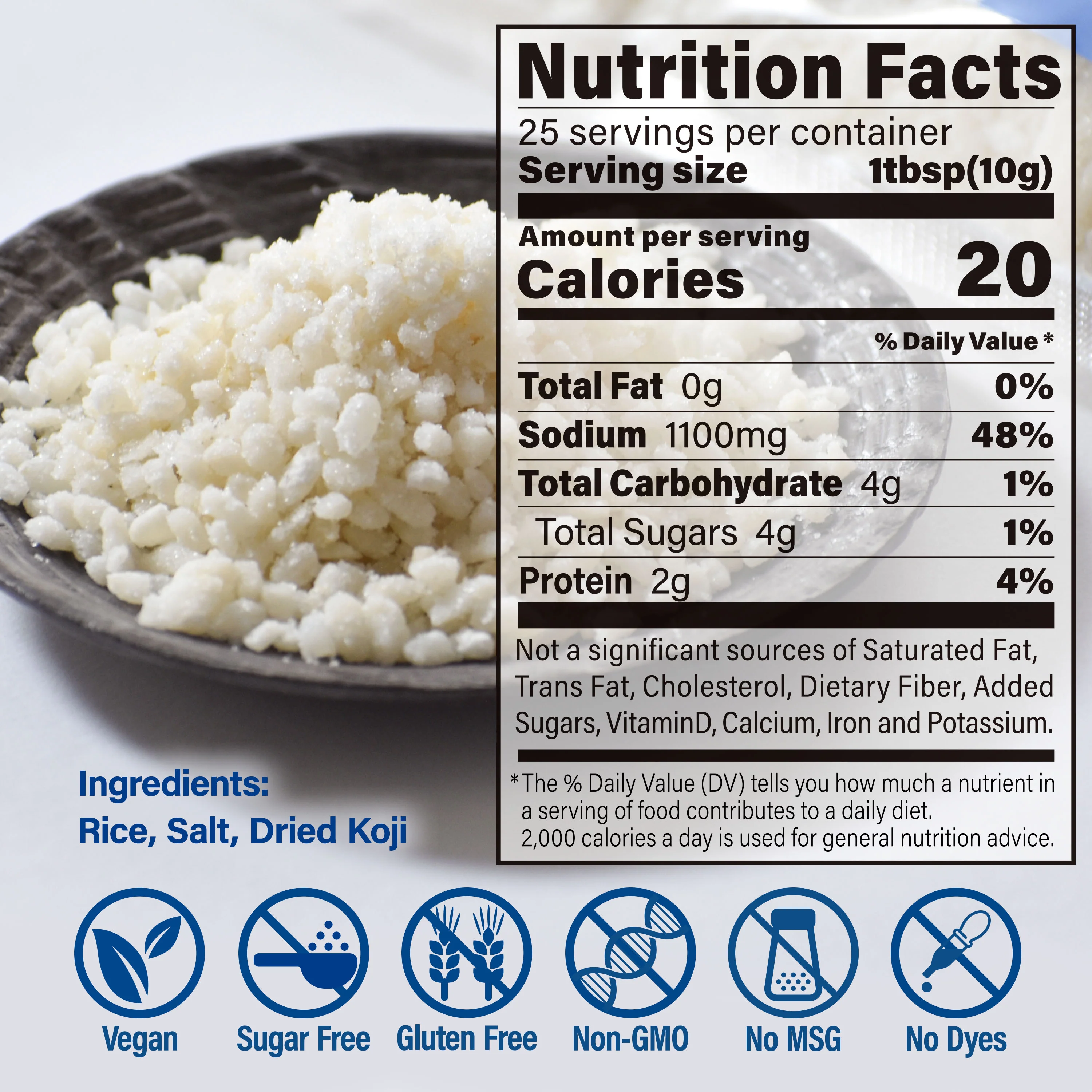 Japanese Semi-Dried Shio Rice Koji, Live Koji Culture, Prebiotic, Add Umami to Your Dishes, Easy Fermentation at Home, No Need to Rehydrate, Gluten-Free, Soy-Free, Vegan, 250g(8.8oz) - Image 3