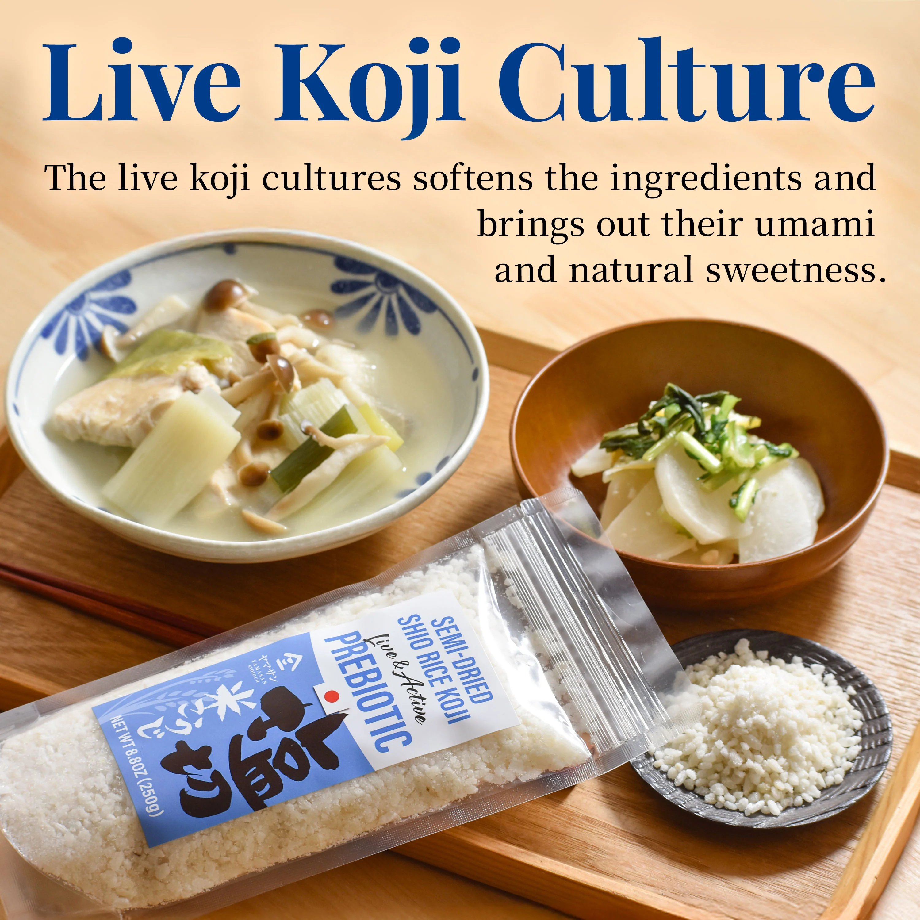 Japanese Semi-Dried Shio Rice Koji, Live Koji Culture, Prebiotic, Add Umami to Your Dishes, Easy Fermentation at Home, No Need to Rehydrate, Gluten-Free, Soy-Free, Vegan, 250g(8.8oz) - Image 5