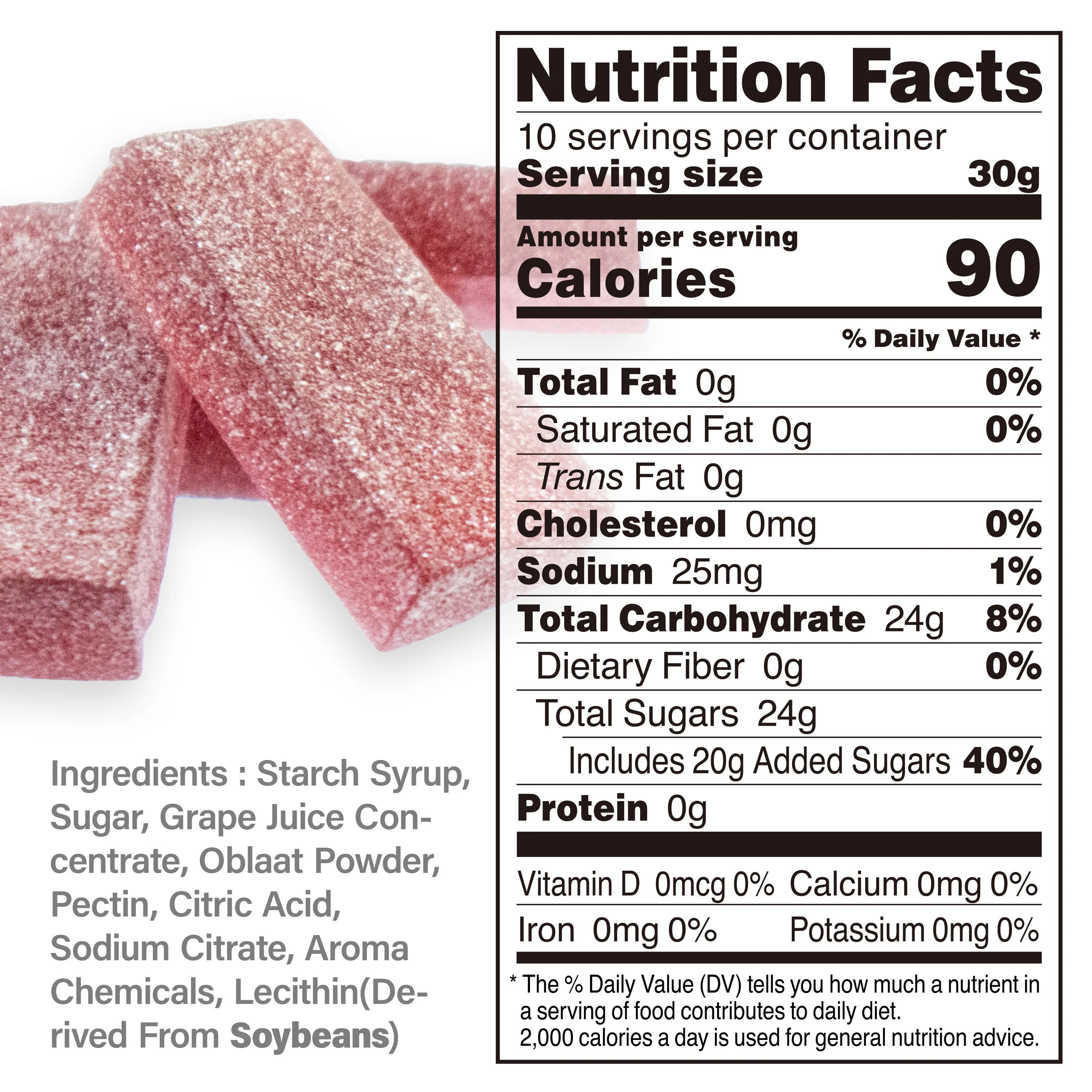 Jelly Fruit Mochi (Juicy Grape) 300g(10.58oz) - Image 3