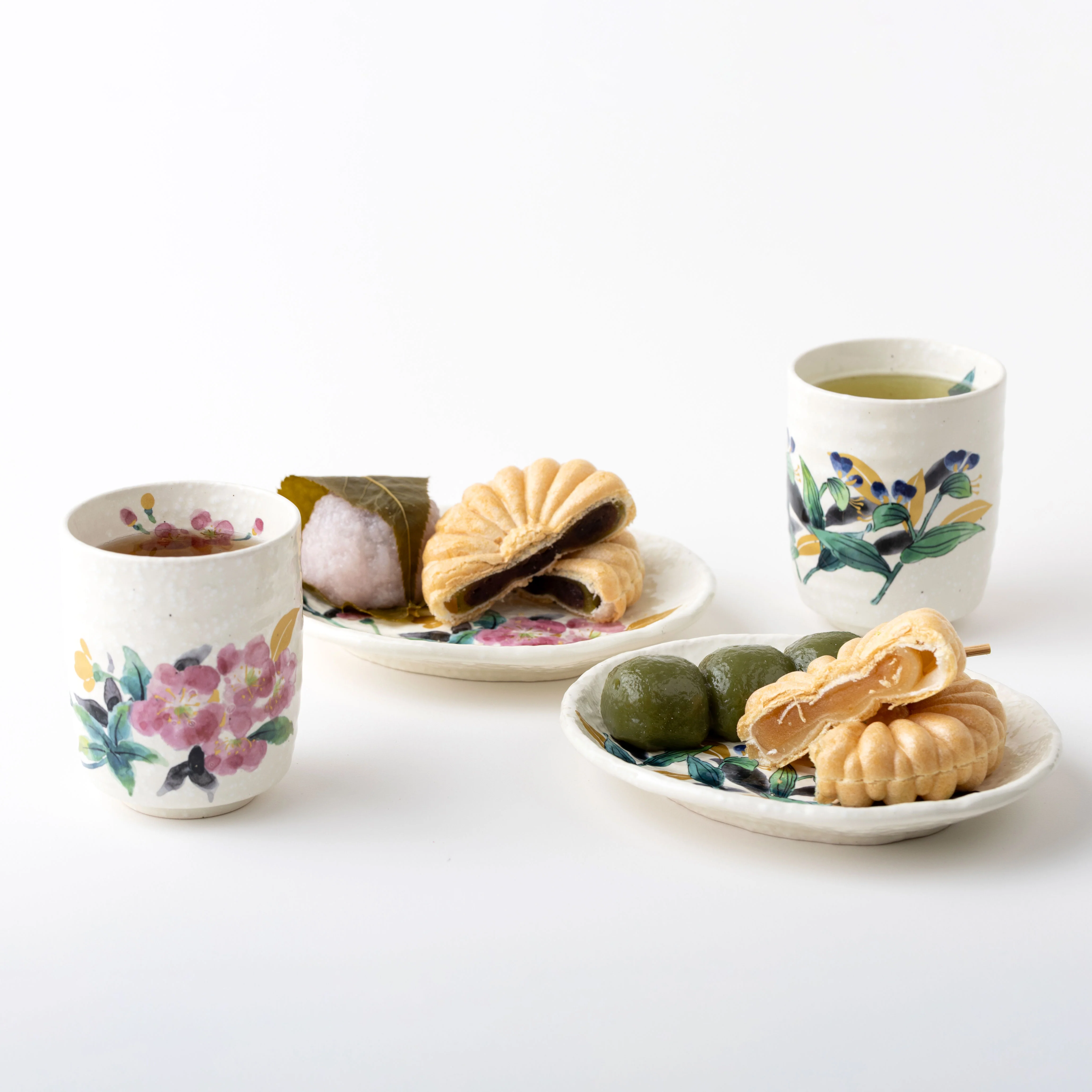 Manyo Wildflower (万葉草花) Yunomi Teacup Set – Authentic Japanese Tea Cups - Image 10