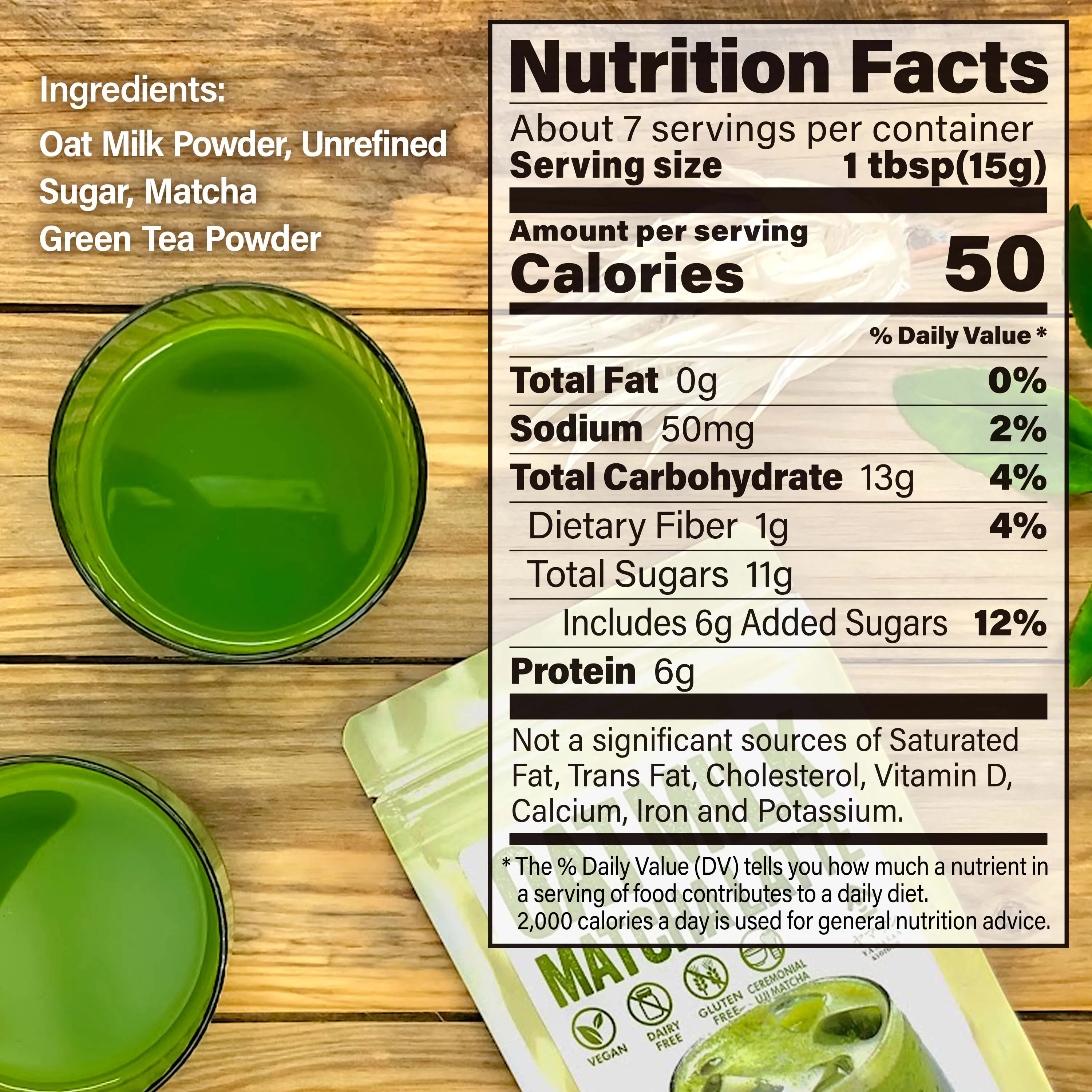 Oat Milk Matcha Latte Powder - Image 3