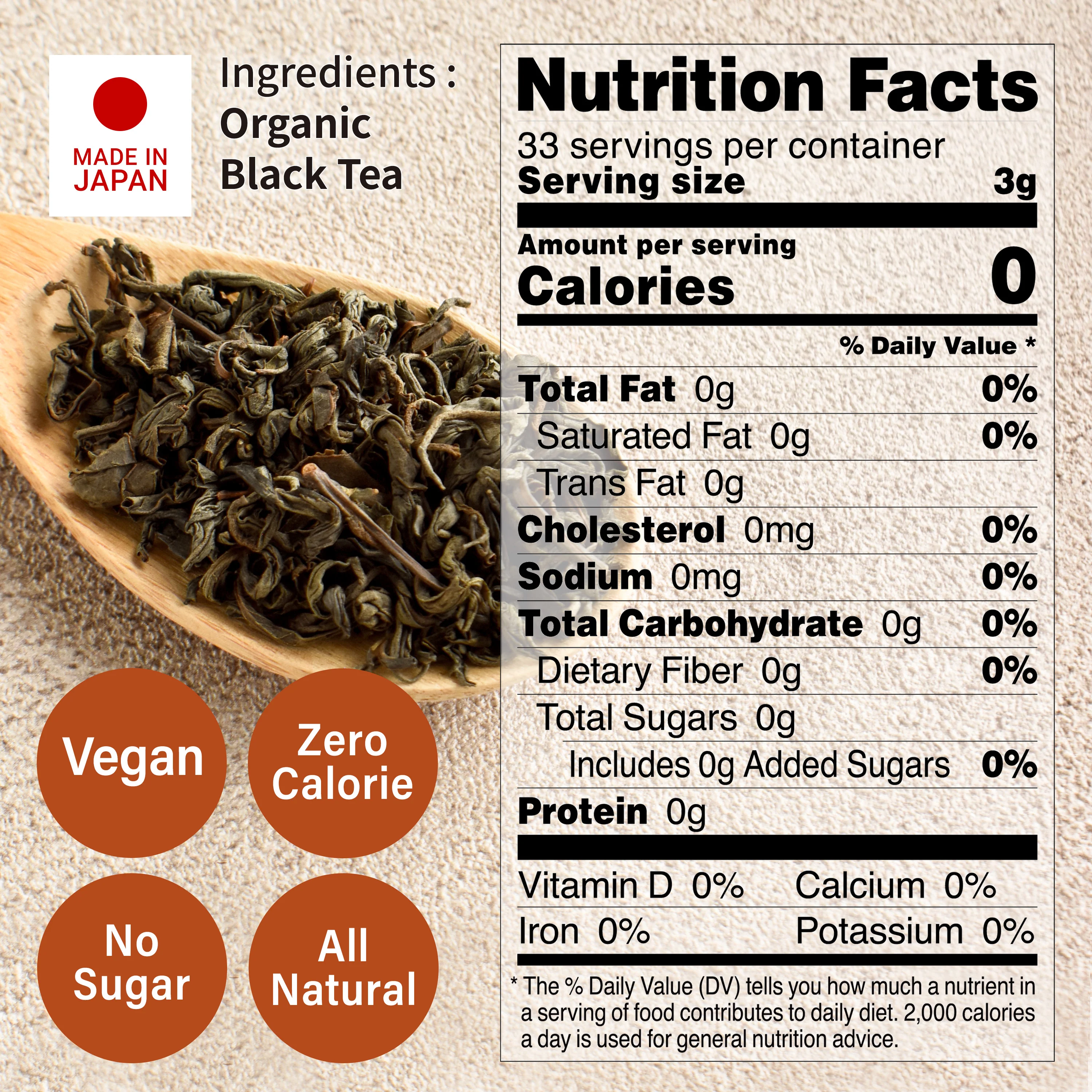 Organic Black Tea (Loose Leaf) 100g(3.5oz) - Image 3