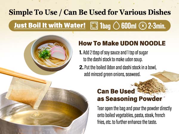 Premium Japanese Fish Stock (Dashi) Soup Packets (8gx30Pacs) - Image 5