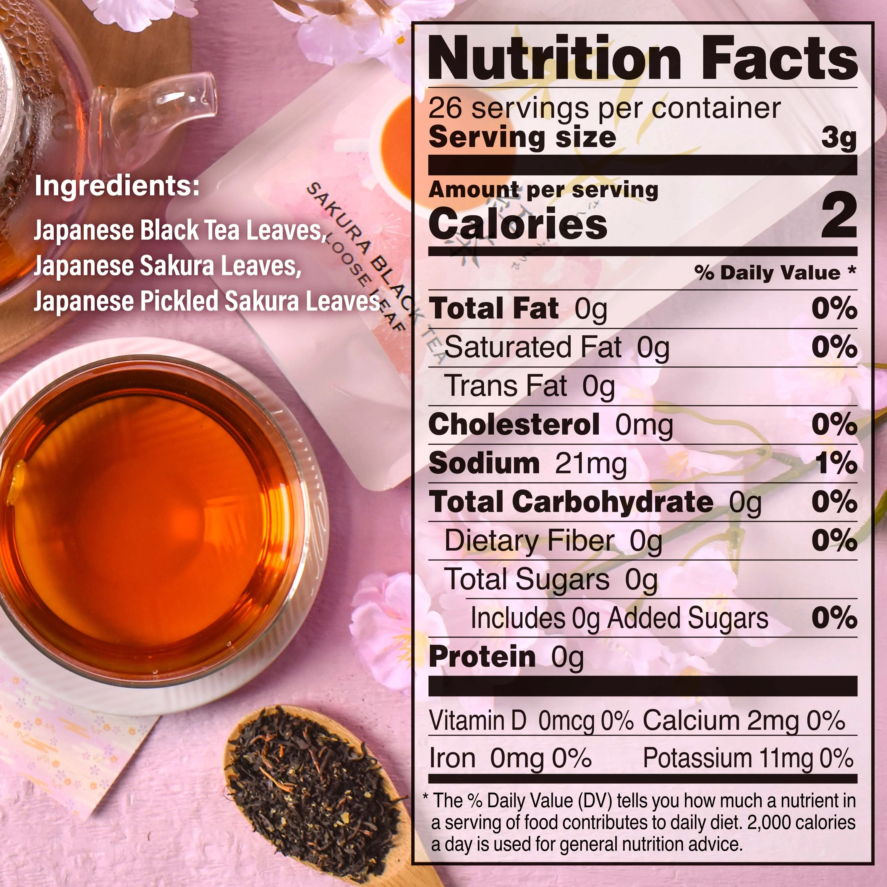 Sakura Black Tea (Loose Leaf) 80g(2.82oz) - Image 3