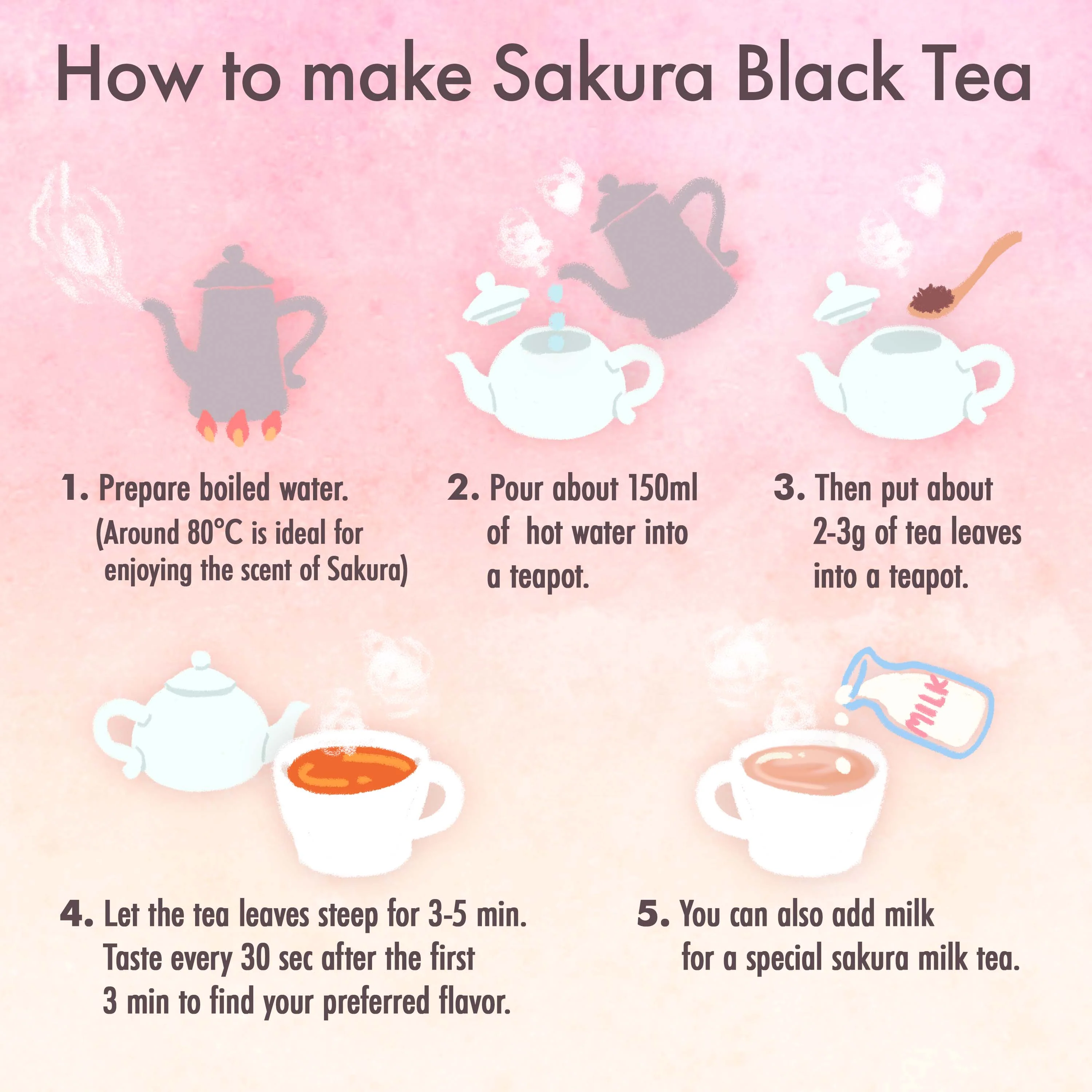 Sakura Black Tea (Loose Leaf) 80g(2.82oz) - Image 6