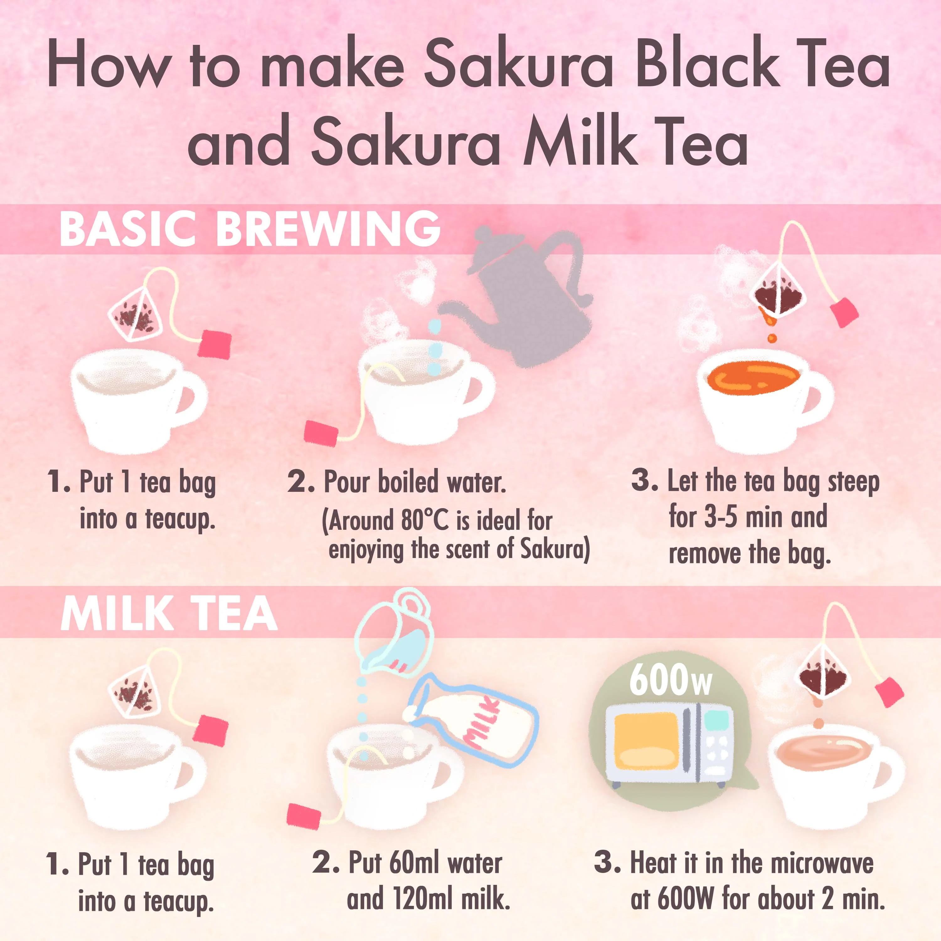 Sakura Black Tea (Tea Bag) 3gx15bags - Image 6