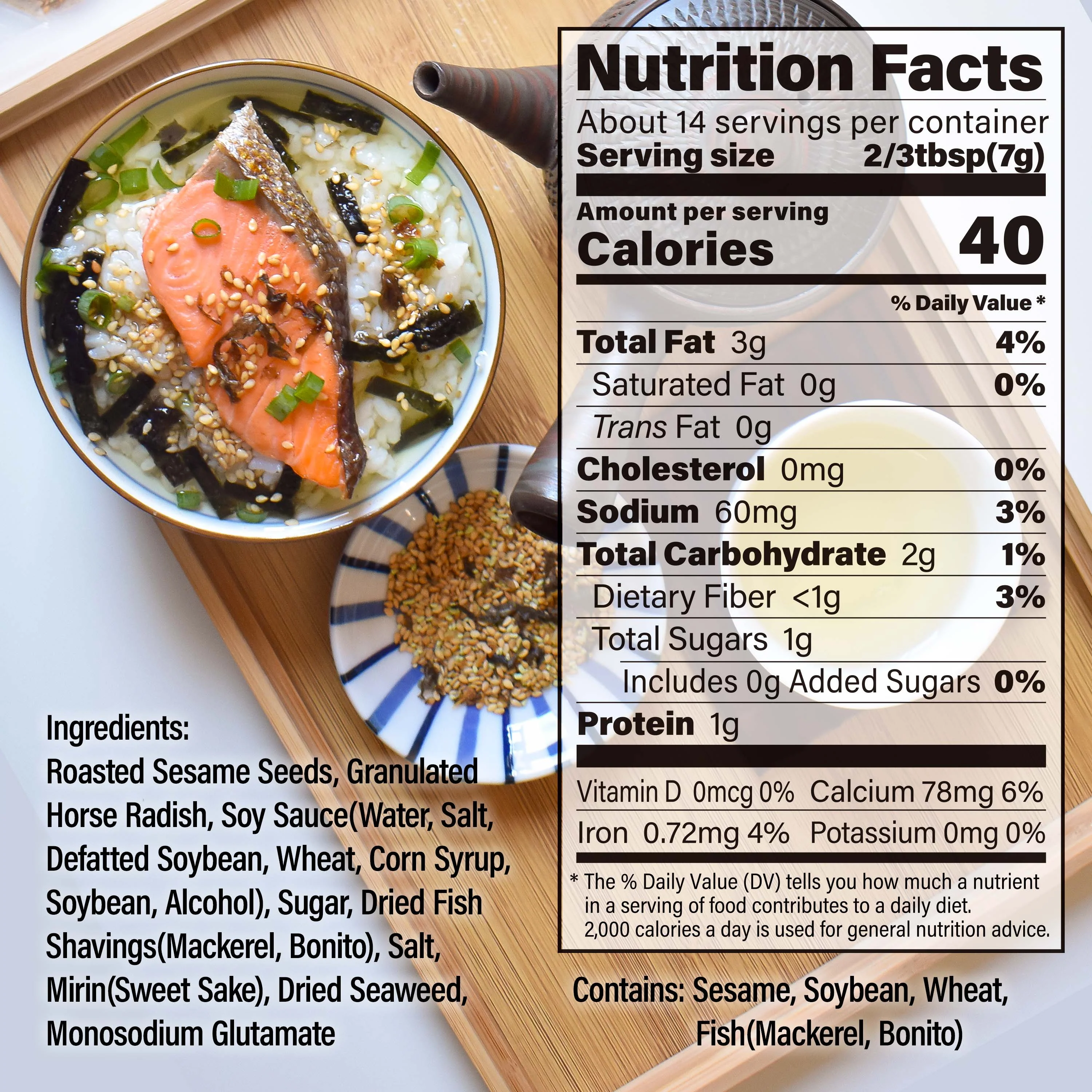 Wasabi Furikake Seasoning 100g(3.5oz) - Image 4