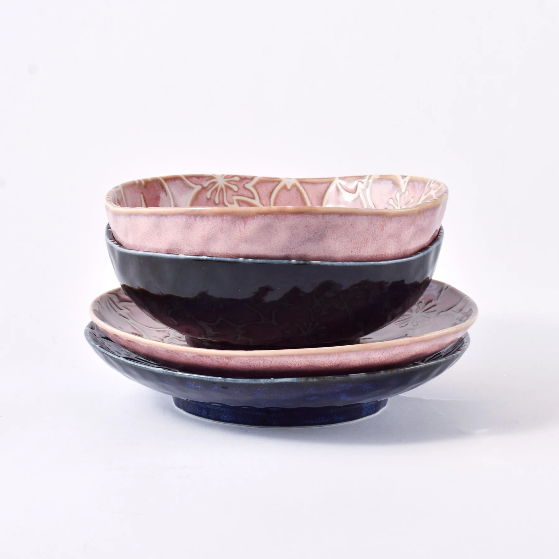 Yo-hen Sakura Plate & Bowl Pair Set - Image 3